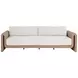 Ravina Louis Cream and Natural Performance Fabric Outdoor 96" Sofa