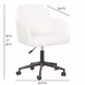 Sydney Cream Upholstered Swivel Desk Chair