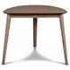 Oscar Walnut and Teal 35" Triangular Corner Dining Set with 2 Cushion Chairs