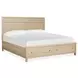 Meadowrise Sandstone Beige Queen Storage Panel Bed