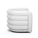 Curves Cream Performance Fabric Upholstered Swivel Accent Chair