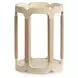 Sunset Cove Sanibel Brown Round Glass Top Drum Table