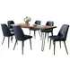 Nature's Edge Chestnut and Blueberry Upholstered 7 Piece Dining Set