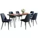 Nature's Edge Chestnut and Blueberry Upholstered 7 Piece Dining Set