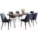Nature's Edge Slate and Blueberry Upholstered 7 Piece Dining Set
