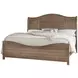 Cool Farmhouse Natural Worm King Sleigh Bed