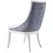 Chamberlain White Upholstered Dining Chair with Nailhead Trim