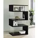 Emelle Black And Clear 4 Tier Bookcase
