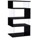 Emelle Black And Clear 4 Tier Bookcase