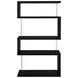 Emelle Black And Clear 4 Tier Bookcase