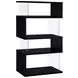 Emelle Black And Clear 4 Tier Bookcase