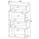 Emelle Black And Clear 4 Tier Bookcase