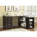 Yvette Cappuccino L-Shape Office Desk