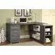 Yvette Weathered Grey L-Shape Office Desk