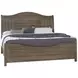 Cool Farmhouse Natural Gray King Sleigh Bed