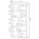 Theo Grey Driftwood 10 Shelf Bookcase