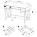 Analiese Antique Nutmeg and Black Writing Desk