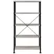Analiese Gray Driftwood and Black 30" Bookcase