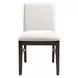 West End Ivory and Saddle Brown Upholstered Parson Side Chair Set of 2
