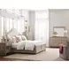 Haven Light Stain and Beige Upholstered King Shelter Bed