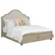 Haven Light Stain and Beige Upholstered King Shelter Bed