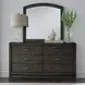Avalon Coffee Bean 6 Drawer Dresser and Arched Mirror