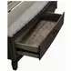 Avalon Coffee Bean King Storage Panel Bed with Nailhead Trim