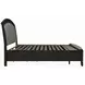 Avalon Coffee Bean and Oatmeal King Upholstered Storage Panel Bed with Nailhead Trim