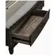 Avalon Coffee Bean Queen Storage Panel Bed with Nailhead Trim