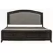 Avalon Coffee Bean and Oatmeal Upholstered Storage Panel Bedroom Set