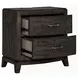 Avalon Coffee Bean 2 Drawer Nightstand with USB Charging