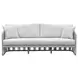 Alexa Outdoor Seating White 79" Outdoor Sofa