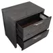 Kinsley Black Heron 2 Drawer Nightstand with USB Charging