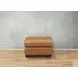 Baylor Cinnamon Leather Upholstered Rectangular Ottoman