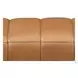 Baylor Cinnamon Leather Upholstered Rectangular Ottoman