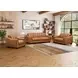 Baylor Cinnamon Leather 84" Sofa
