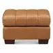 Baylor Cinnamon Leather Upholstered Rectangular Ottoman