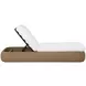 Madrid Stinson White Performance Fabric 84" Chaise Lounger