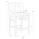 Ellsworth Bravo Admiral Upholstered Counter Height Stool
