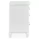Harborwick White Dove White 3 Drawer Nightstand with USB Charging
