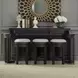 Weston Knubby Taupe Upholstered Swivel Console Stool