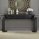 Weston Peppercorn Oval Console Bar Table with USB Charging