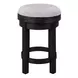 Weston Knubby Taupe Upholstered Swivel Console Stool