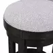 Weston Knubby Taupe Upholstered Swivel Console Stool