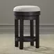 Weston Knubby Taupe Upholstered Swivel Console Stool