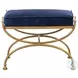 Royal Royal Blue Velvet Bench