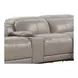 Ridgeway Gray Shark Leather Modular Zero Gravity Power Reclining Sectional with Power Headrest