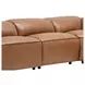Uptown Tan Husk Leather 6 Piece Power Reclining Sectional