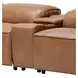 Uptown Tan Husk Leather 6 Piece Power Reclining Sectional
