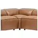 Uptown Tan Husk Leather 6 Piece Power Reclining Sectional